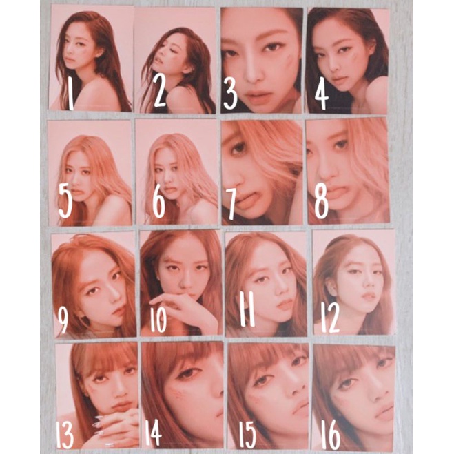 BLACKPINK PHOTOCARD THẺ HÌNH TÂM THƯ TRANG TRÍ KILL THIS LOVE