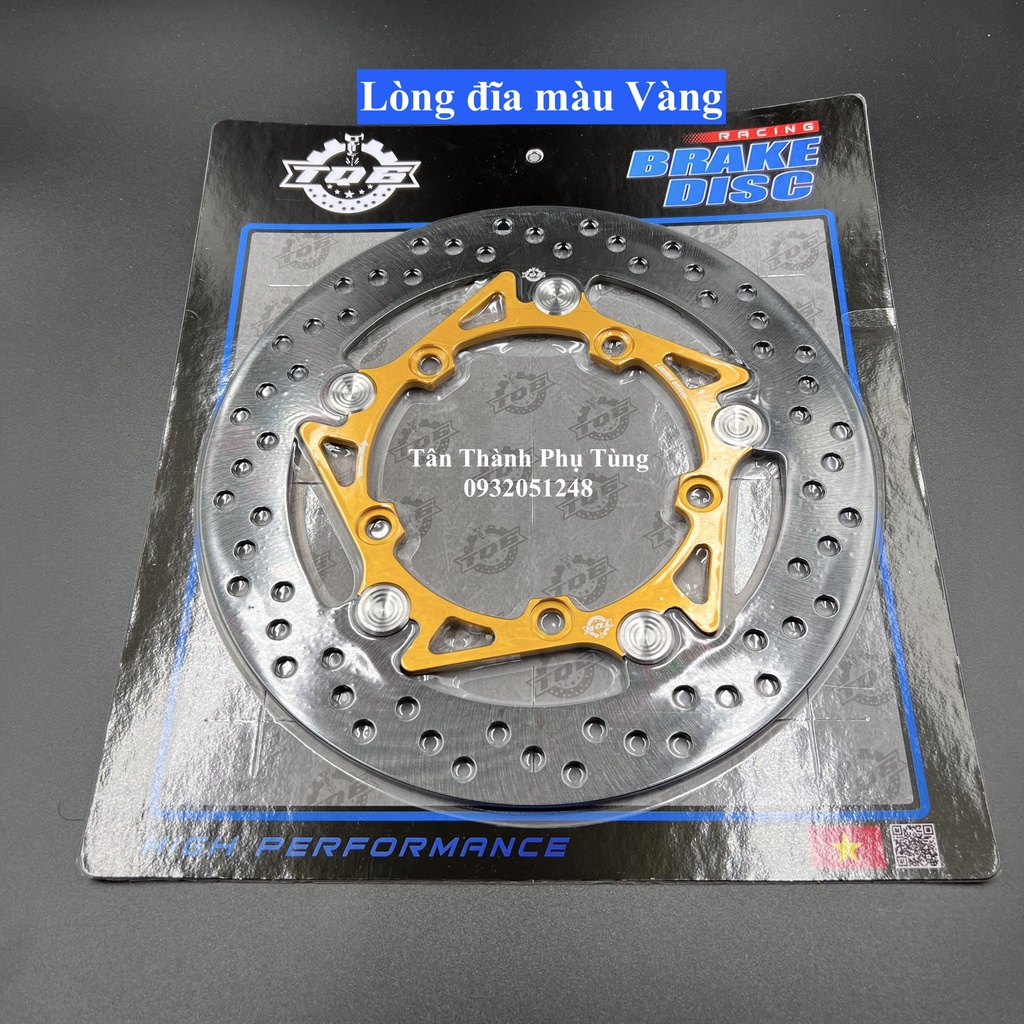 Đĩa trước Exciter 150 5 lỗ 260mm -TQ6 khoen inox kèm pat heo Dochoixe