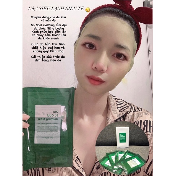 Oh So Cool Calming Mask - Mặt Nạ Tê Mát - Làm Dịu - Giảm Nhiệt Độ Da - Se Khít Lcl 25ml