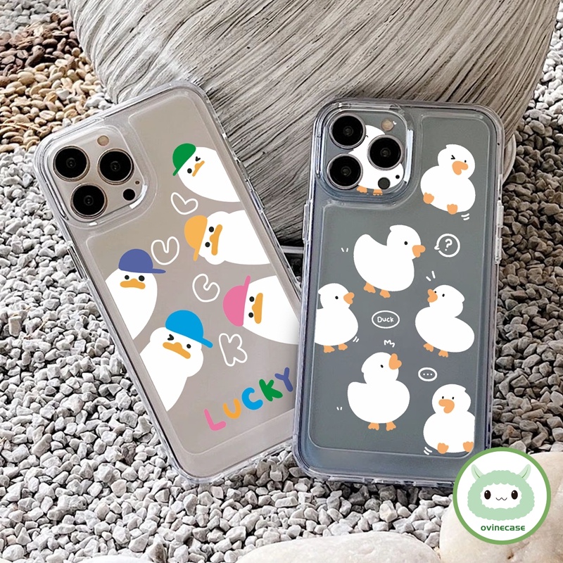 Ốp lưng iphone Ốp Điện Thoại Mềm Trong Suốt In Hình Vịt Hoạt Hình Cho iPhone 11 / pro / 13 pro / Max 12 pro / Max / Xs Max / XR / 7 / 8 Plus