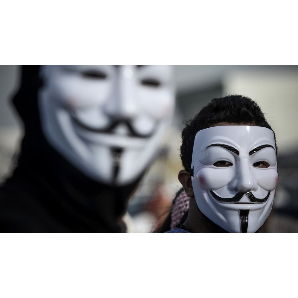 Mặt Nạ Hacker Anonymous - Có đèn phát sáng