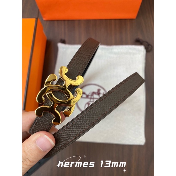 Thắt lưng thời trang nữ thương hiệu cao cấp Hermes HM Mini Constance da thật nhập khẩu nhiều màu