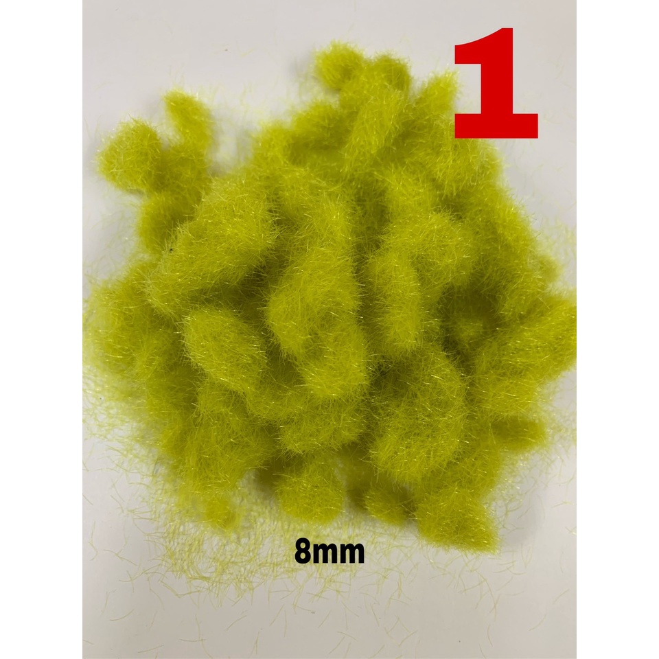 Bột Cỏ Sợi 8mm,10mm Nhiều Màu Làm Mô Hình Sa Bàn