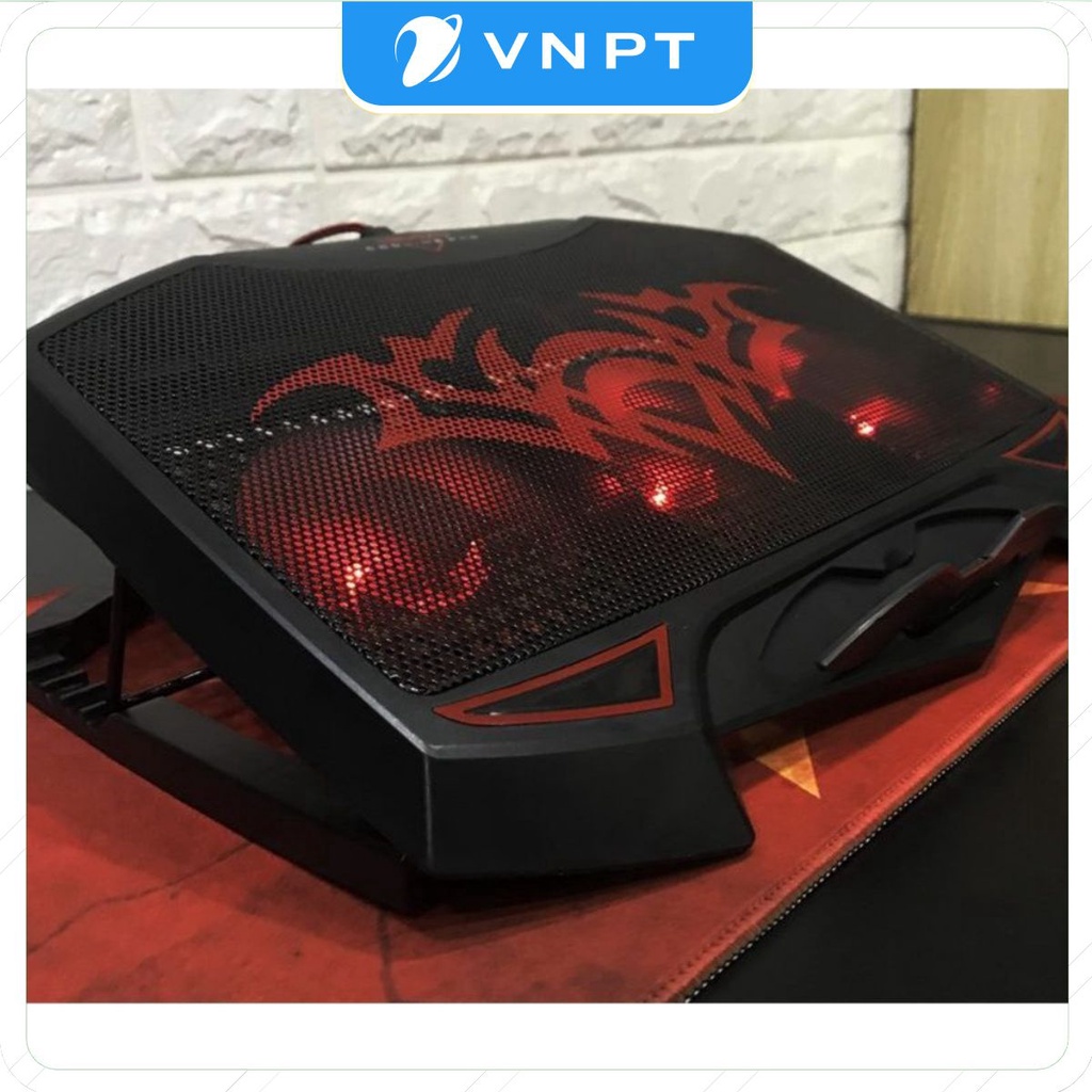 Đế Tản Nhiệt Cho Máy Tính Laptop - Macbook Nuoxi 3 Quạt, Chạy Êm Làm Mát Laptop, Độ Đèn Led Gaming.