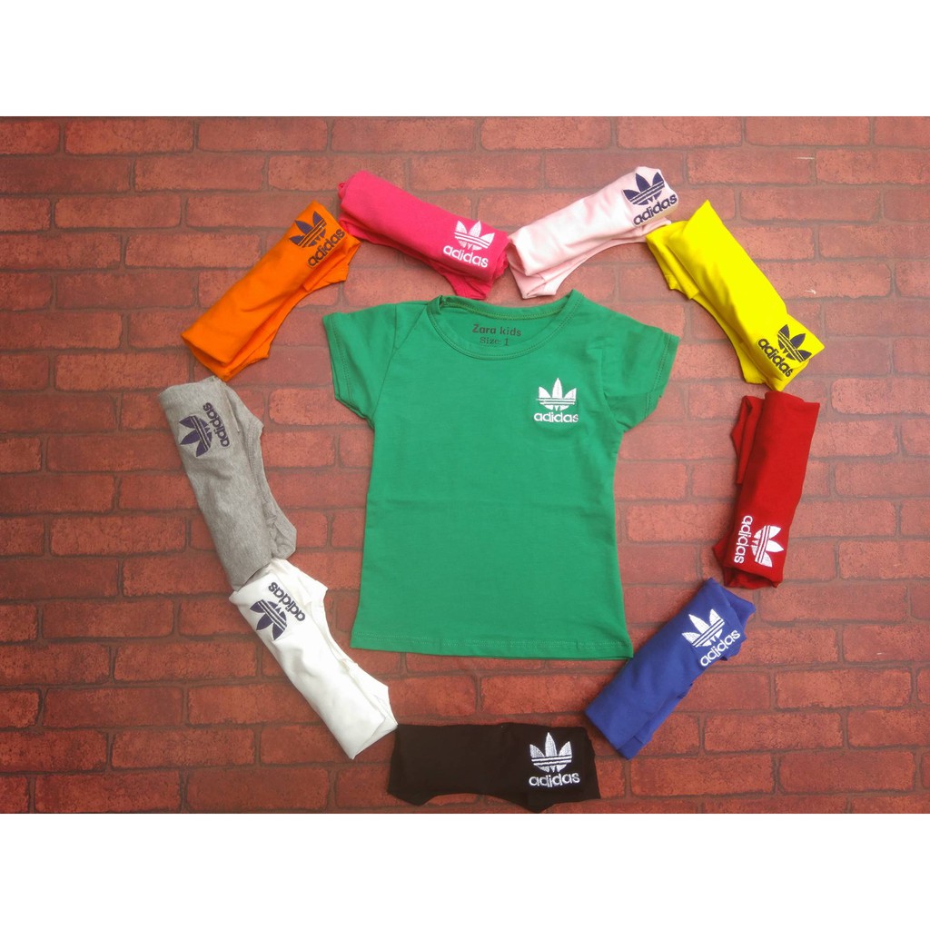 Áo phông thêu Adid as cổ tròn cho bé trai bé gái - ADT