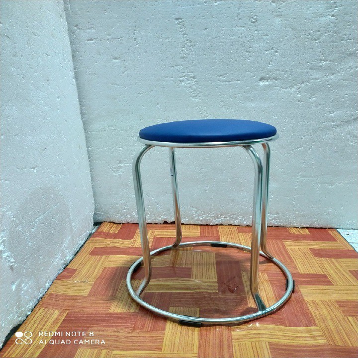 Ghế đôn inox mặt nệm cao 50cm-GD05-B