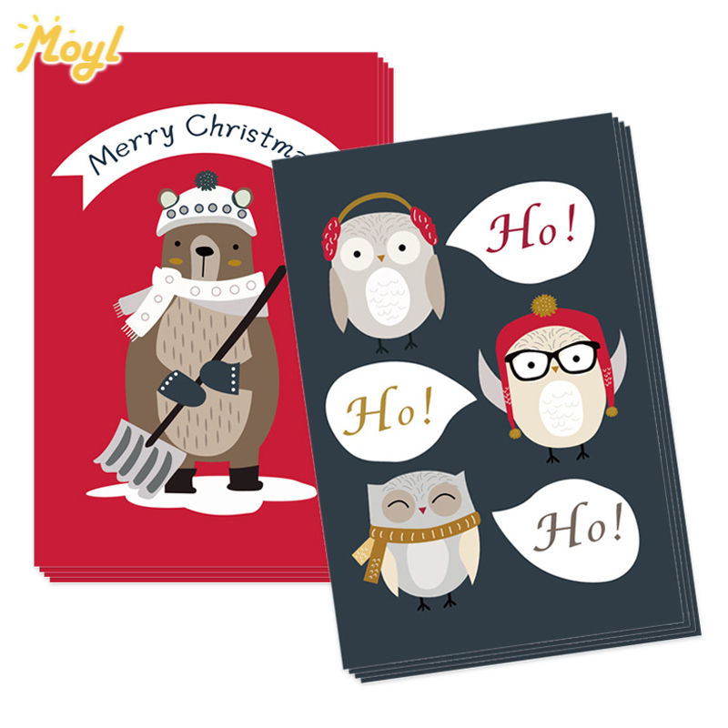 Bộ 6 Tấm Thiệp Và Phong Bì Mừng Giáng Sinh Dễ Thương