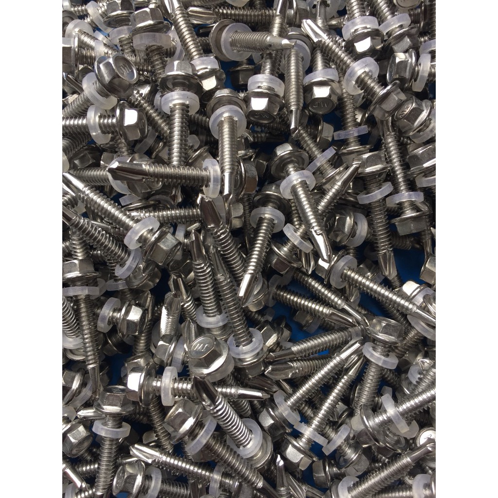 Vít inox, 100 vít bắn tôn inox dài 4cm, vít inox bắn tôn siêu bền