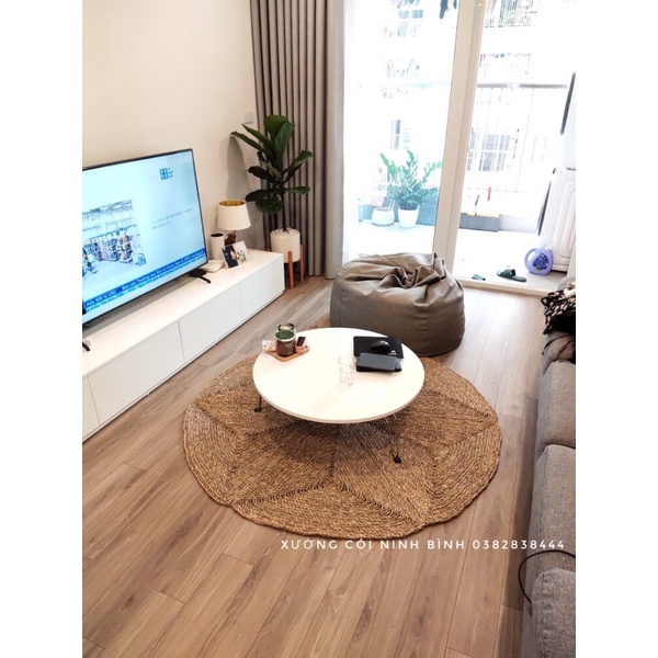 Thảm cói đan tay thủ công-Hàng xuất khẩu