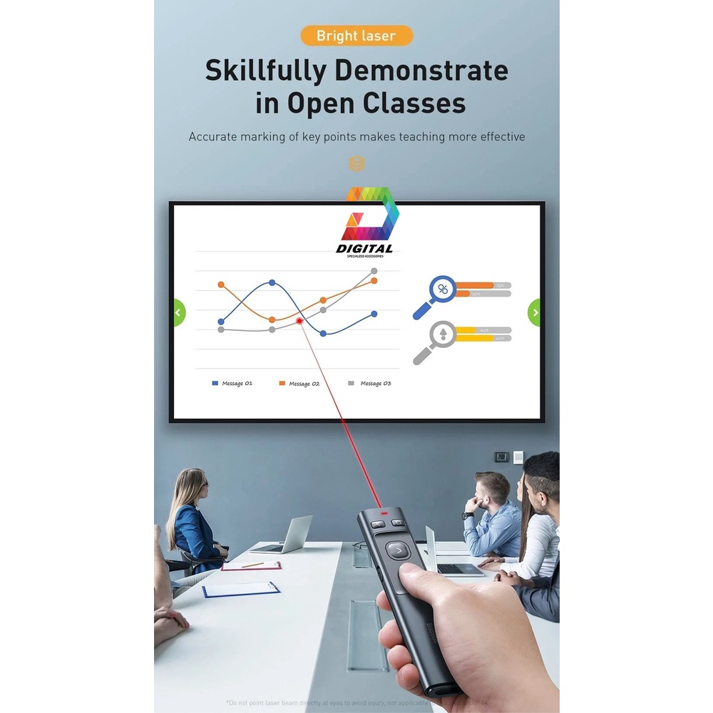 Bút Trình Chiếu, Thuyết Trình Laser Baseus Orange Dot Wireless Presenter Chính Hãng