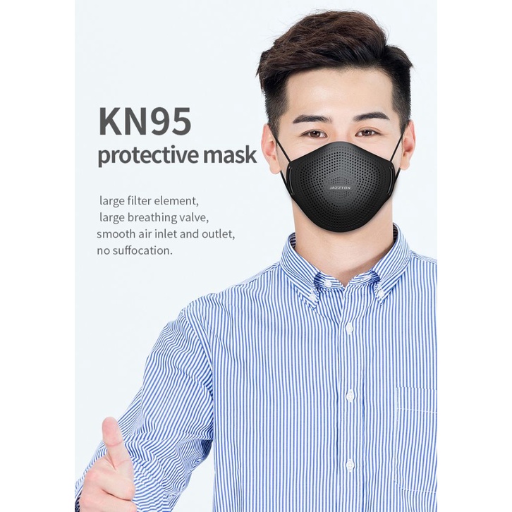 Khẩu trang carbon hoạt tính có van thở chống bụi bằng silicone KN95