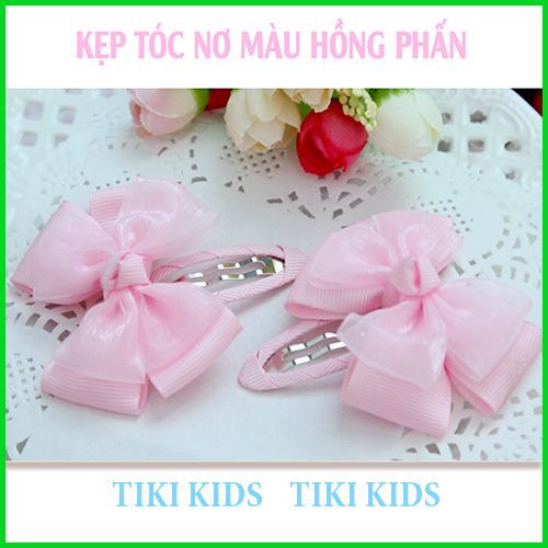 Kẹp tóc nơ bướm màu sắc 7cm cho bé - MSP: K10