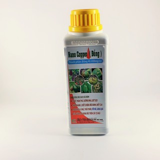 Phân bón vi lượng Nano đồng Copper (Siêu Đồng) (480ml) siêu sạch các bệnh gỉ sắt, loét sẹo, thán thư, thối nhũn, rửa vườ