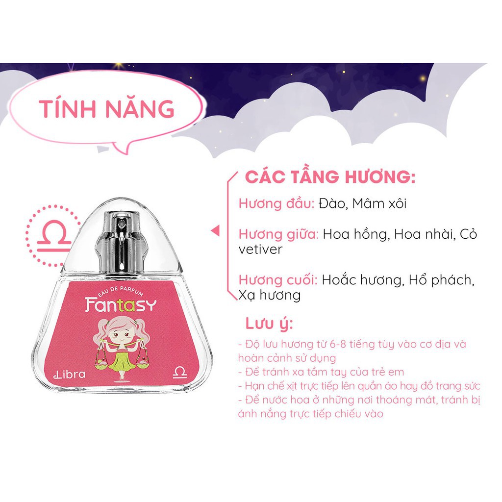 Nước Hoa Fantasy 12 Cung Hoàng Đạo Thiên Bình - Libra 20 ml