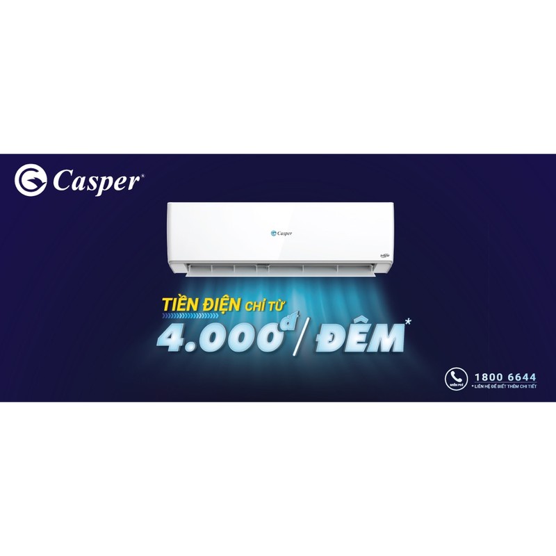 [ FREESHIP HÀ NỘI ] Điều hòa Casper 9.000BTU 1 chiều Inverter IC/GC-09TL32 [mới 100%, Hàng chính hãng, BH 3 năm]