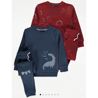🔥🔥CHẤT ĐẸP KHÔNG NHÃO🔥🔥Set 2 bộ khủng long nỉ da cá dày dặn dài tay bé trai thu đông chi