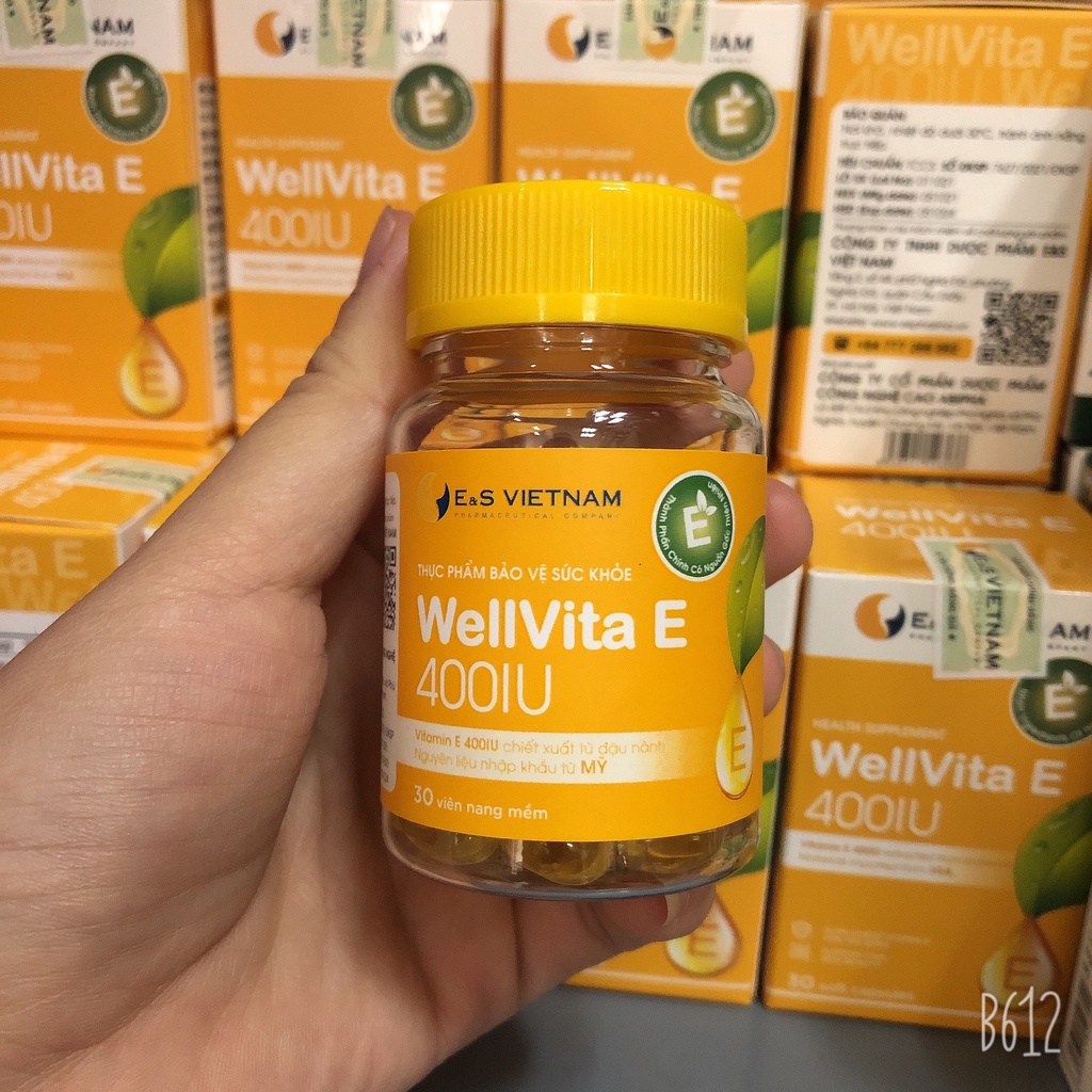 Wellvita E 400IU - Vitamin E Làm Đẹp Da, Giảm Nám Tàn Nhang, Chống Lão Hóa