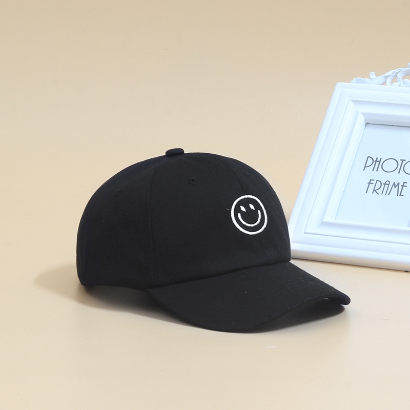 Mũ Lưỡi Trai LINJW In Hình Mặt Cười Kiểu Hàn Quốc Cho Nam &amp; Nữ