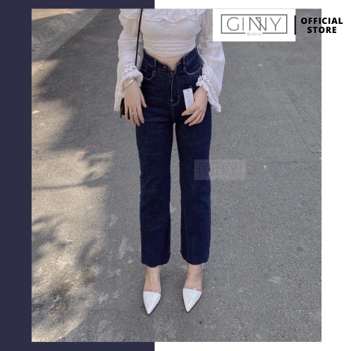 Quần Jean Nữ Lưng Cao Co Giãn Có Túi KHA040 GINNY | Quần Bò Cạp Cao SKINNY Jeans Trơn Dài Basic | BigBuy360 - bigbuy360.vn