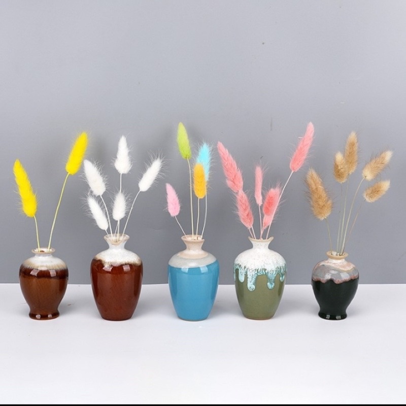 5 hoa đuôi thỏ decor giá mềm- có nhiều màu dùng decor trang trí