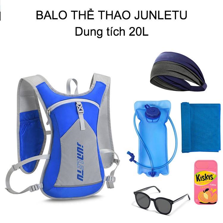 Balo leo núi, Vest Nước Chạy Bộ Marathon - Trail - Đạp Xe JUNLETU có nhiều ngăn đựng phụ kiện riêng biệt