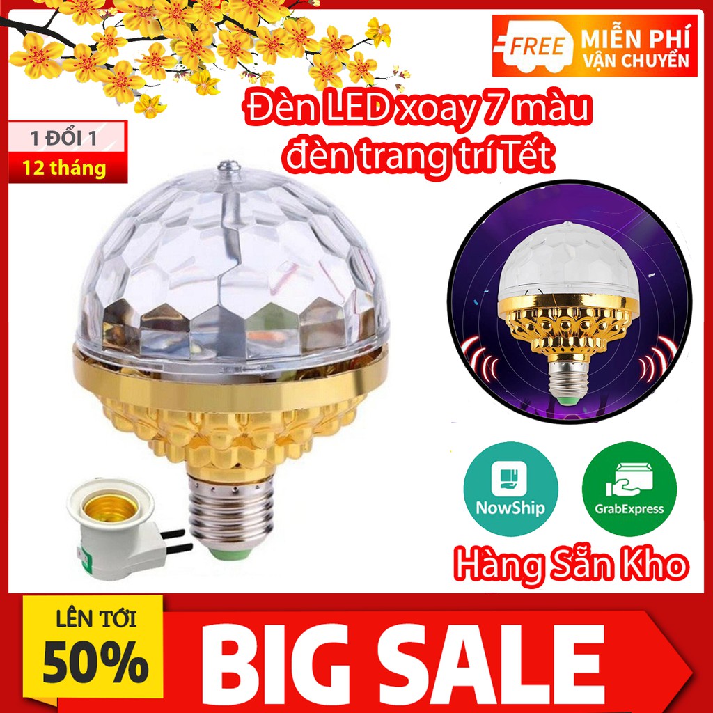 Đèn LED Vũ Trường Xoay 7 Màu Cảm Ứng Theo Tiếng Nhạc Bx Electronics SIÊU HOT