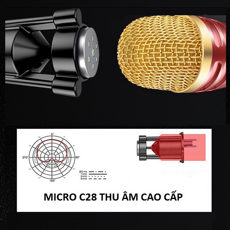 MICRO C28, MIC HÁT LIVESTREAM KARAOKE CÓ CHẾ ĐỘ AUTOTUNE - THẾ HỆ MỚI 2020