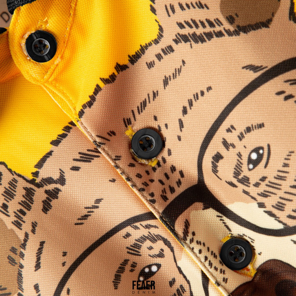 Áo polo nam FEAER DENIM chất thấm hút thoáng khi vải polyeste GYPSY BEAR | BigBuy360 - bigbuy360.vn