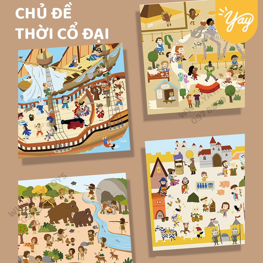 Hình Dán Dùng Được Nhiều Lần cho trẻ từ 3+- Reusable Sticker Mideer