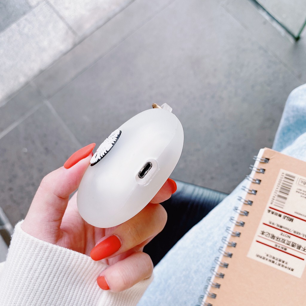 Vỏ Bảo Vệ Hộp Sạc Tai Nghe Không Dây Airpods 1 / 2 Hình Ly Starbucks Kèm Móc Khóa