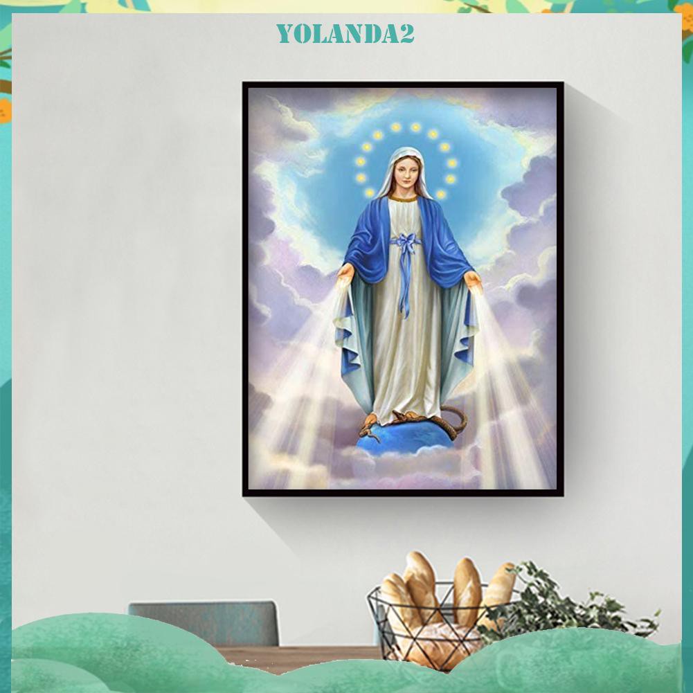 Tranh đính kim cương nhân tạo 5D hình tôn giáo DIY