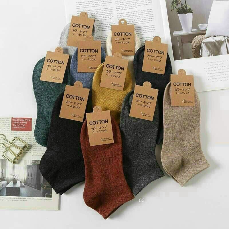 Tất Vớ Cổ Ngắn Trơn Nam Nữ , unisex phong cách Hàn Quốc