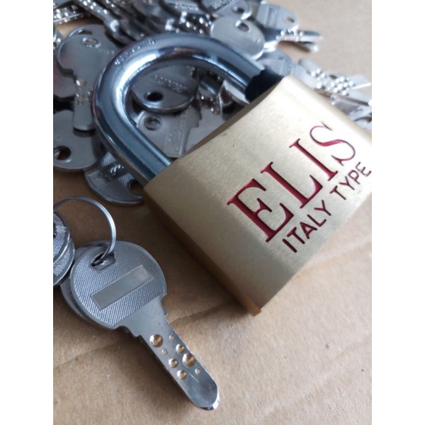 Ổ khoá ELIS 70mm gồm 50 chìa khoá phụ ( chất liệu đồng )
