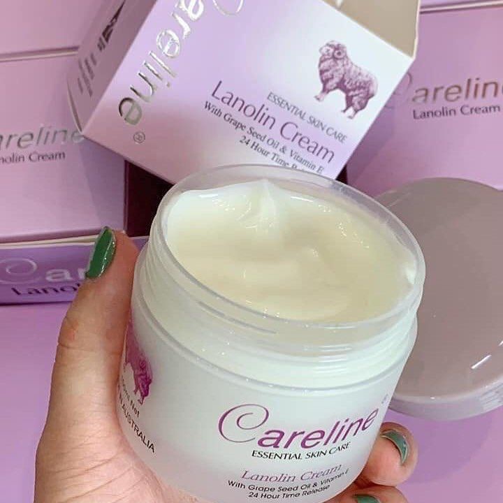 Kem mỡ cừu tím Careline Lanolin Cream Australia - Kem bôi hàng ngày của Úc