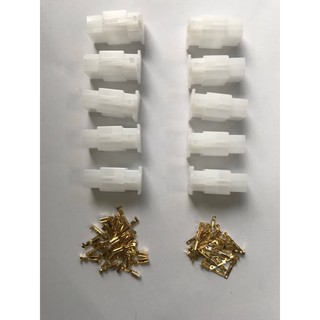Đầu cos xe máy-Giắc nhựa 9P 2.8 + ghim đực cái 2.8mm( 10 bộ )