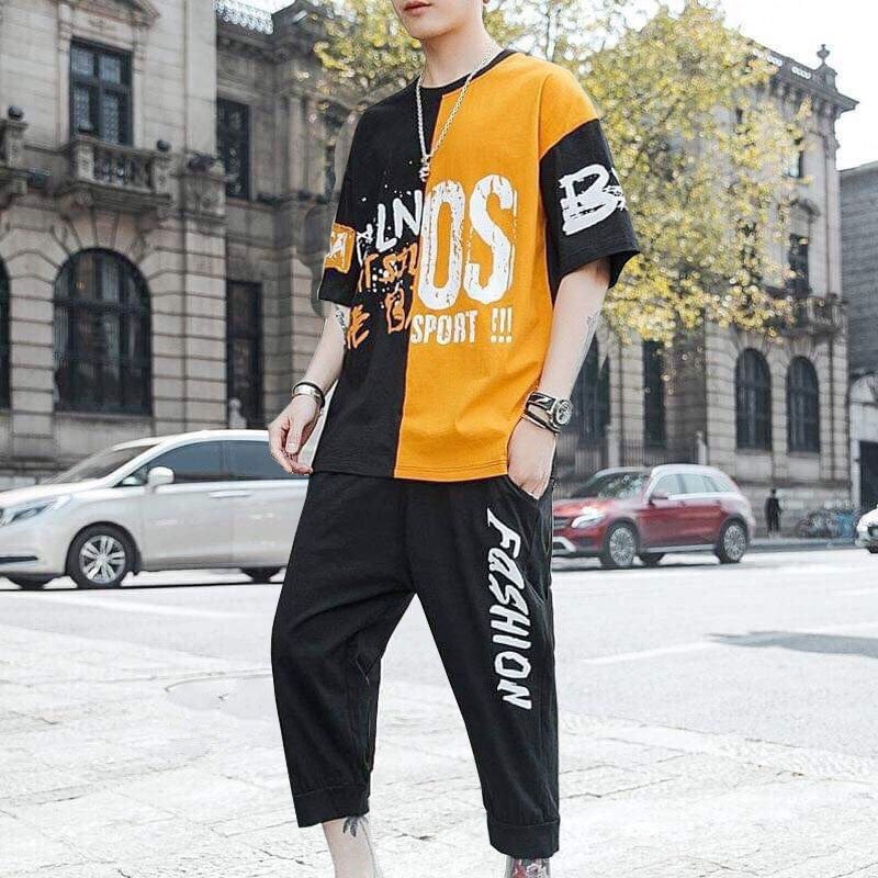 [ Đồ Bộ- Siêu Mát!!] Đồ bộ nam quần áo thể thao (45-70kg) MÙA HÈ chất thun mè BTT10 ( Bộ lửng OS SPORT) | BigBuy360 - bigbuy360.vn