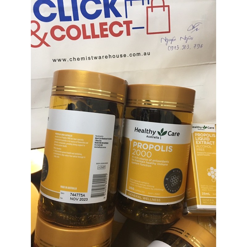Keo Ong Dạng Viên Healthy Care Propolis 2000mg | Thế Giới Skin Care