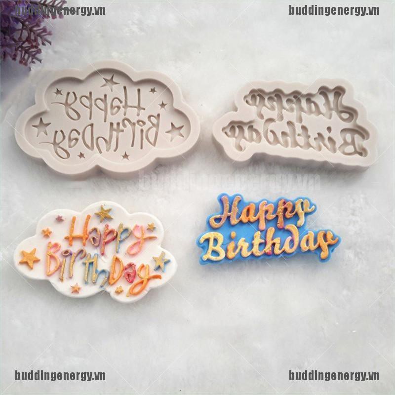 Khuôn Silicon Dùng Trang Trí Bánh Kem Hình Chữ Happy Birthday
