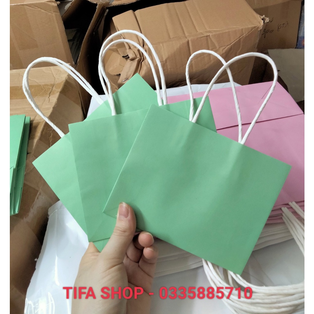 Túi giấy Kraft Nhật 15x12x5cm đựng son, mỹ phẩm mini có sẵn
