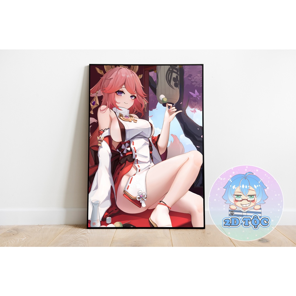 TRANH POSTER A3 DÁN TƯỜNG YAE MIKO (4) GAME GENSHIN IMPACT - 2D TỘC SHOP