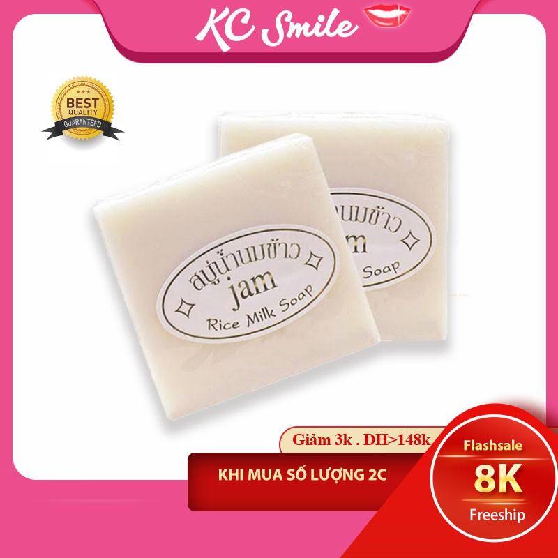 Xà phòng cám gạo Thái Lan Jam Rice Milk Soap - Xà phòng gạo sữa trắng da mịn da | BigBuy360 - bigbuy360.vn