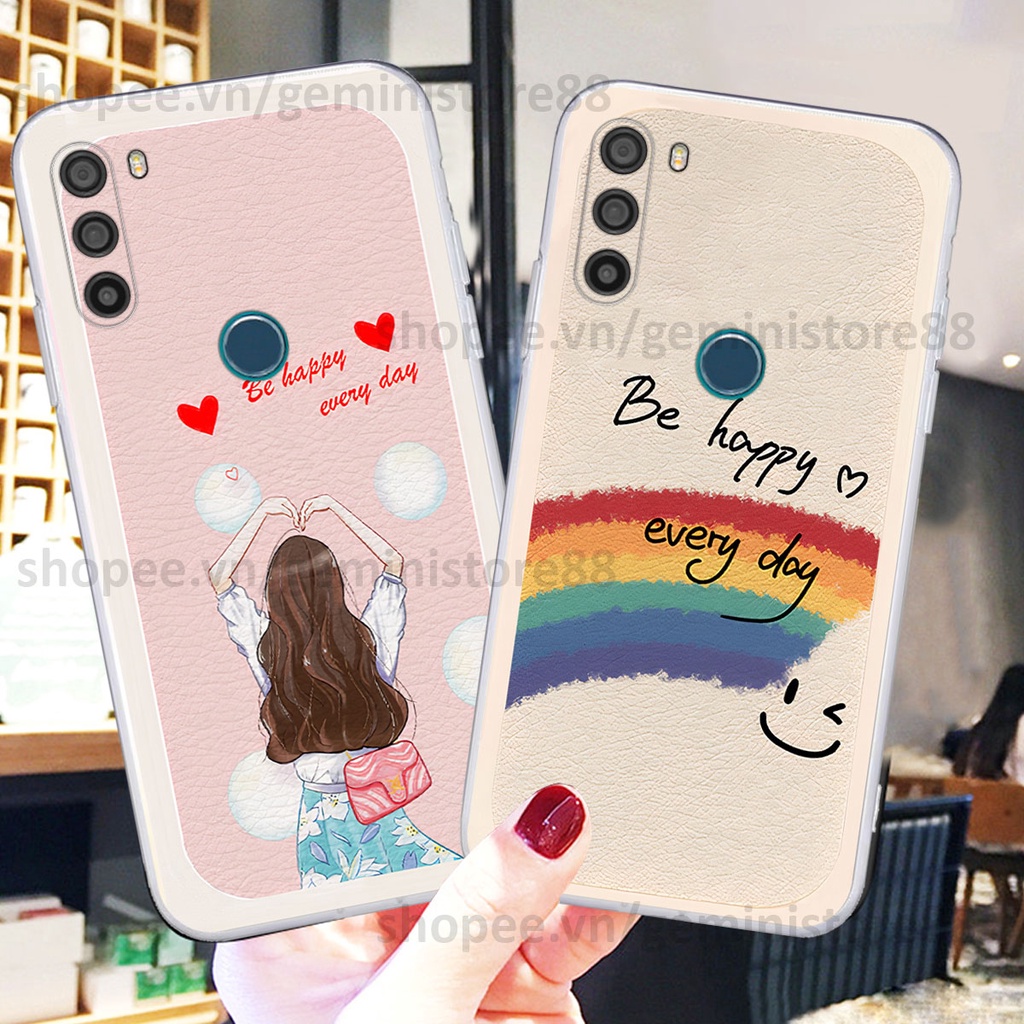 Ốp Vsmart Active 3 in hình cô gái be happy trẻ trung cá tính năng động
