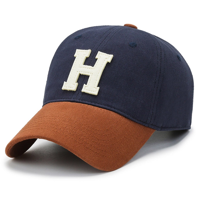 Mũ Lưỡi Trai Phối Màu Tương Phản In Chữ H Thời Trang Xuân Thu Mới Cho Nam Và Nữ