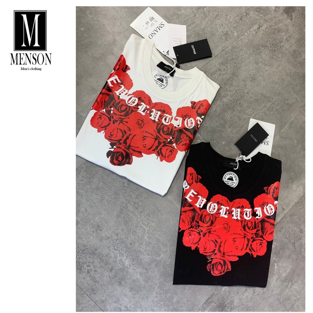⭐️SIÊU PHẨM⭐️Áo Phông Nam Cổ Tròn In Hình hoa hồng đỏ hàng hiệu- Áo Thun Nam họa tiết đẹp chất mát mùa hè MENSON M6212 | BigBuy360 - bigbuy360.vn