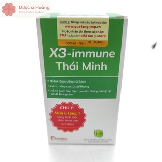 X3-immune Thái Minh - Tăng Sức Đề Kháng Hộp 30 viên