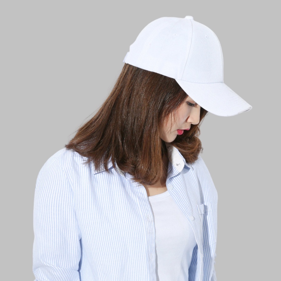 Mũ Nón Lưỡi Trai Trơn 🔥 2 màu Trắng & Đen + Khóa Đồng cao cấp Louis Hanoi chính hãng