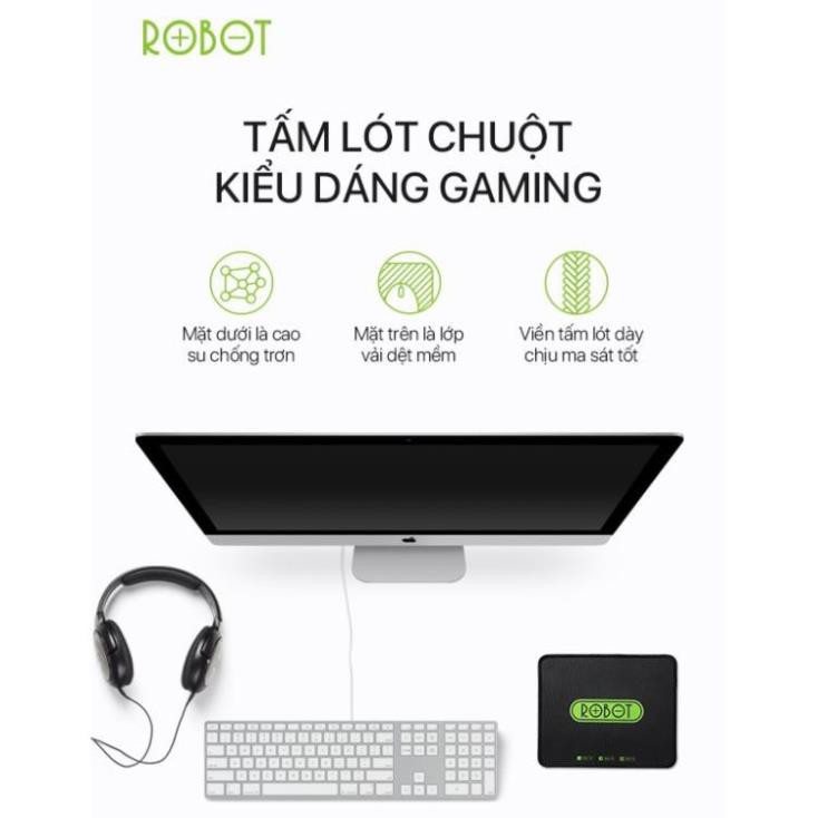 12.12 Hot Deals- Tấm Lót Chuột/Bàn Di Chuột Kiểu Dáng Gaming ROBOT RP01 Black – BẢO HÀNH 12 THÁNG