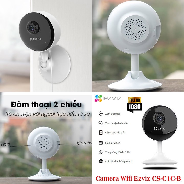 Camera wifi Ezviz C1C B, C6N, TY2 -1080P Đàm thoại 2 chiều ,Tích hợp míc thu âm thanh, Hình ảnh FHD - BẢO HÀNH 24 Tháng