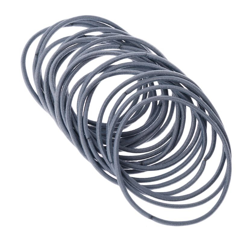 20/ 50/ 100 Dây thun buộc tóc 5cm màu trơn phong cách Hàn Quốc cho nữ