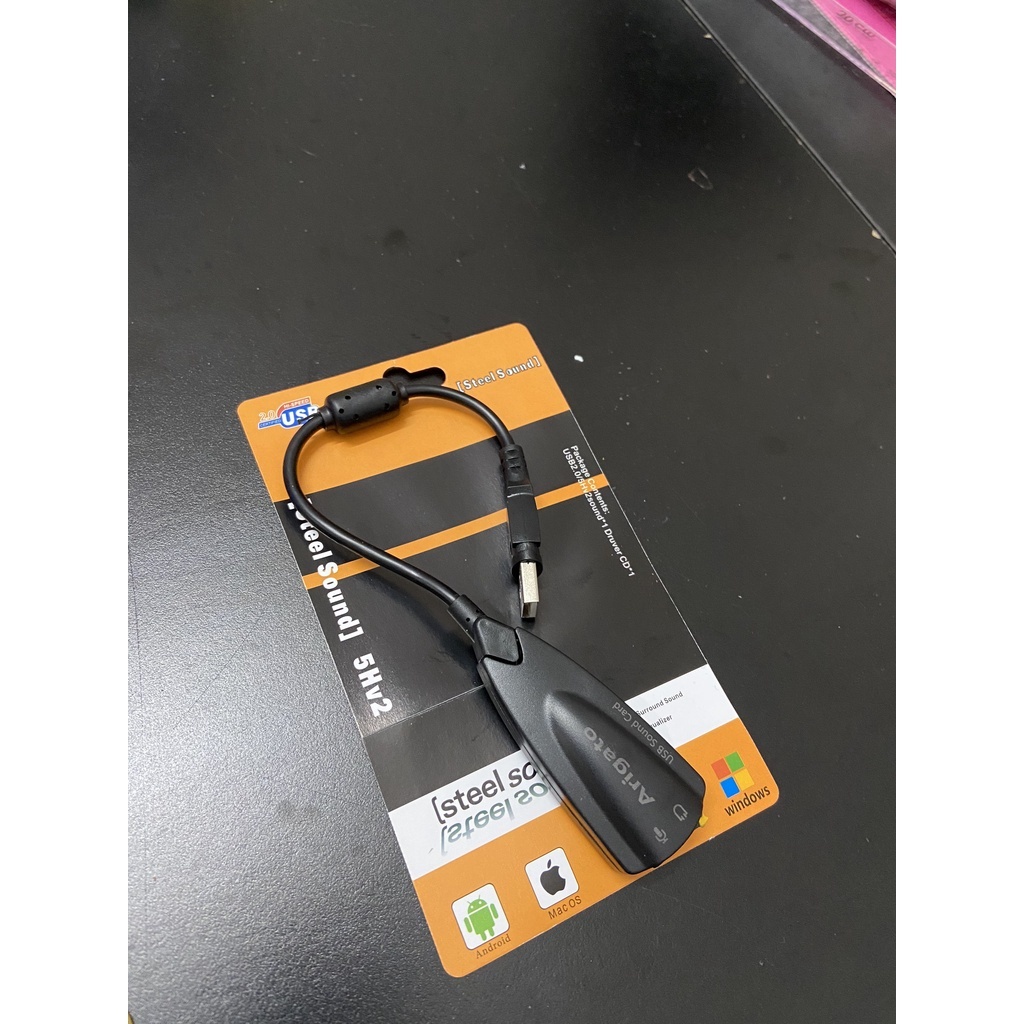 USB Sound 5H 7.1 Arigato Sound dây cao cấp giá rẻ cáp chuyển USB 2.0 Sang Audio APELE